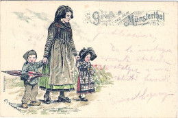 1902-Germania Cartolina Gruss Aus Dem Munsterrthal Viaggiata - Other & Unclassified