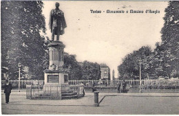 1911-cartolina Torino Monumento A Massimo D'Azeglio Diretta In Francia,annullo A - Autres & Non Classés