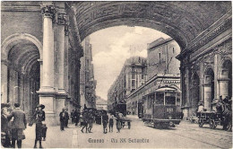 1914-cartolina Genova Via XX Settembre Annullo Meccanico Esposizione Internazion - Genova (Genoa)