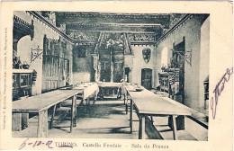 1902-cartolina Di Torino Castello Feudale Sala Da Pranzo Annullo Di Torino Espos - Autres & Non Classés