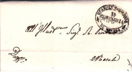 1861-piego Con Testo Bollo Della Guardia Nazionale Di Mesola 1 Compagnia - Marcofilie