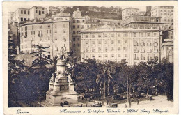 1928-cartolina Genova Monumento A Cristoforo Colombo E Hotel Savoy Majestic Affr - Genova (Genoa)