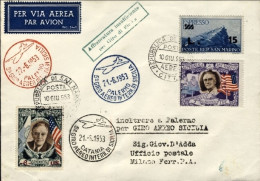 1953-San Marino Aerogramma Cat.Pellegrini N.558 Euro 90, Aerogr.espresso 5^ Giro - Luftpost