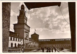 1940-cartolina Foto Milano Castello Sforzesco Annullo Meccanico Triennale D'oltr - Napoli (Naples)