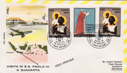 1970-Vaticano Viaggio S.S.Paolo VI A Djakarta Indonesia - Aéreo
