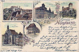 1898-Germania Cartolina Gruss Aus Nurnberg Viaggiata - Autres & Non Classés