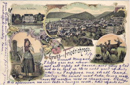 1897-Germania Cartolina Gruss Aus Friedrichroda Viaggiata,annullo Ferroviario - Other & Unclassified
