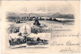 1899-Germania Cartolina Gruss Aus Allmannshausen Viaggiata - Autres & Non Classés
