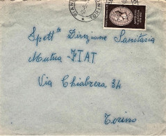 1957-busta Affrancata L.25 Canova Isolato Cat.Sassone Euro 10 - 1946-60: Poststempel
