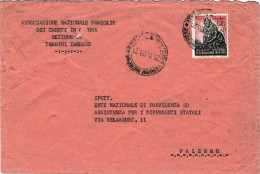 1955-busta Affrancata L.25 Istituto Internazionale Di Agricoltura Isolato Cat.Sa - 1946-60: Poststempel