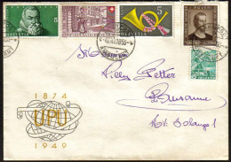 1949-Svizzera Con Bella Affrancatura Multicolore Impreziosita Dalla Presenza Al  - Poststempel