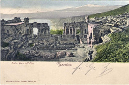 1903-"Taormina-teatro Greco Con L'Etna"affrancata 2c.Floreale - Music