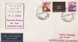 1964-visita Di S.S. Paolo VI In Terrasanta Roma Ferrovia Gerusalemme - 1961-70: Poststempel
