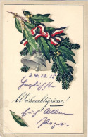1915-Germania Cartolina Natalizia Weihnachtsgrusse Bollo Azzurro Koniclich Preus - Autres & Non Classés