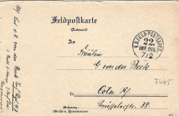 1916-Austria Cartolina In Franchigia Bollo Di Posta Militare - Andere & Zonder Classificatie