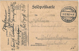 1916-Germania Intero Postale Viaggiato Bolli Di Posta Militare - Guerre 1914-18