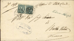 1882-corsivo Di S.Zeno Naviglio + Annullo A Linee Di Brescia Su Piego Affr. Copp - Poststempel