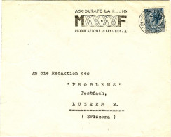 1958-diretta In Svizzera Affrancata L.60 Siracusana Con Annullo Meccanico "ascol - 1946-60: Marcophilia