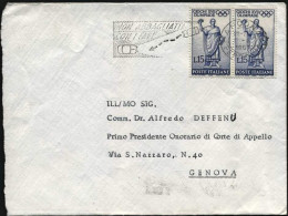 1961-busta Affrancata Coppia L.15 Olimpiade Con Annullo Meccanico "non Abbagliat - 1961-70: Poststempel