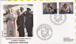 1992-Vaticano Dispaccio Speciale Visita Di S.S. Giovanni Paolo II^a Santo Doming - Aéreo