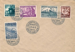 1948-Belgique Belgium Belgio Lettera Con Bella Affrancatura Multicolore Della Se - Altri & Non Classificati