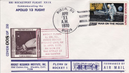 1970-U.S.A. Lettera RRI Rocketpost Flight XXVI Commemorating Apollo 13 Flight Ca - Other & Unclassified