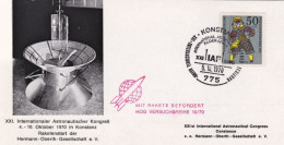1970-Germania Cartoncino XXI Internationaler Astronautischer Kongess In Konstanz - Brieven En Documenten