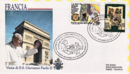 1997-Vaticano Visita Papale A Parigi Francia Di S.S.Giovanni Paolo II - Poste Aérienne