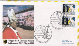 1996-Vaticano Visita Papale A Berlino Di S.S.Giovanni Paolo II - Airmail