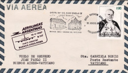 1987-Argentina Volo Papale Di Rientro Buenos Aires Citta' Del Vaticano Di S.S.Gi - Luchtpost