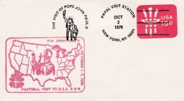 1979-pastoral Visit To U.S.A. Et U.N. Of John Paul II - Storia Postale