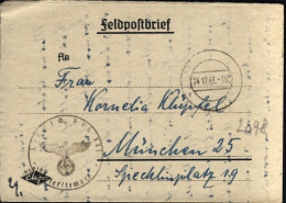 1943-Germania Busta Con Annullo Muto Solo Datario E Bollo Briefstempel 531 - Covers & Documents