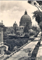 1948-cartolina Citta' Del Vaticano Vecchi Giardini Affrancata Con Due Posta Aere - Cartas & Documentos