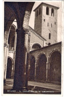 1945-cartolina Milano Il Chiostro Di Sant'Ambrogio Affrancata 20c.+L.1 Democrati - Milano (Mailand)