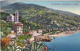 1929-cartolina Bordighera Villa Garnier E Arziglia Affrancata 30c. Michetti Annu - Genova (Genoa)