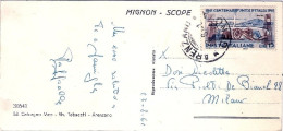 1961-cartolina Mignon Arenzano Affrancata L.15 Centenario Unita' D'Italia Isolat - 1961-70: Marcophilie