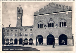 1938-cartolina Treviso Piazza Dei Signori Affrancata 10c. Imperiale,annullo Mess - Udine