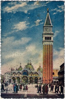 1943-cartolina Venezia Piazza San Marco Da Manfredonia A Brescia Affrancata 25c. - Venezia (Venedig)