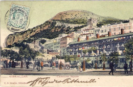 1905-Gibilterra Cartolina Casemates Square Diretta In Italia Affrancata, 5 P.Edu - Gibraltar