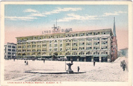 1915circa-U.S.A. "Lyon Block And Public Market Albany N.Y." - Andere & Zonder Classificatie