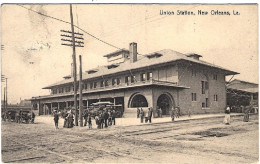 1908-U.S.A. Cartolina Union Station,New Orleans,LA Diretta In Italia,francobollo - Andere & Zonder Classificatie