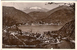 1938-cartolina Foto Lago Di Lugano Ponte Tresa Lavena Varese Viaggiata - Varese