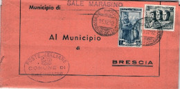 1952-piego Municipale Da Brescia Esente Da Tasse Postale Per IX Censimento Popol - 1946-60: Marcofilie