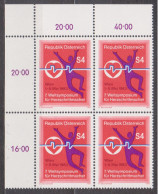 1983 , Mi 1738 ** (2) - 4er Block Postfrisch -  Weltsymposium über Herzschrittmacher - Nuovi