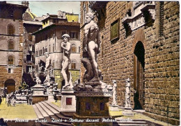 1954-Firenze Statue Davanti Palazzo Vecchio, Diretta In Germania Affrancata Sira - Firenze