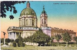 1938-cartolina Torino Basilica Di Superga Affrancata 10c.Imperiale Con Annullo F - Other & Unclassified