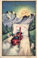 1948-cartolina Augurale Buon Anno Affrancata Posta Aerea L.6 Soprastampato - New Year