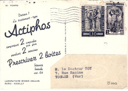 1956-cartolina Pompei Con Pubblicita' A Stampa Ditta Farmaceutica Diretta In Fra - Werbepostkarten