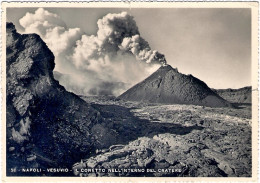 1938-cartolina Foto Napoli Vesuvio Il Conetto Nell'interno Del Cratere Affrancat - Napoli (Neapel)
