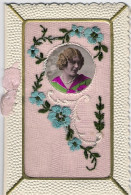 1910circa-stupenda Ricamata Con Medaglione Centrale - Embroidered